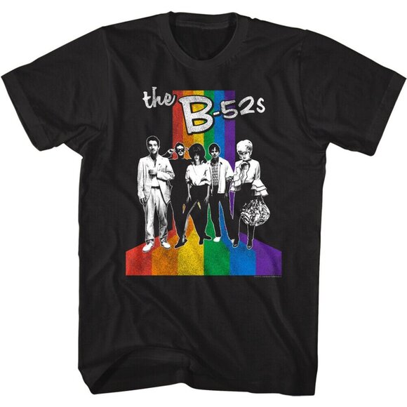 Lea S Other - B52s Rainbow Road T-Shirt Debut Album New Wave Rock Band Music Graphic Fan Tee